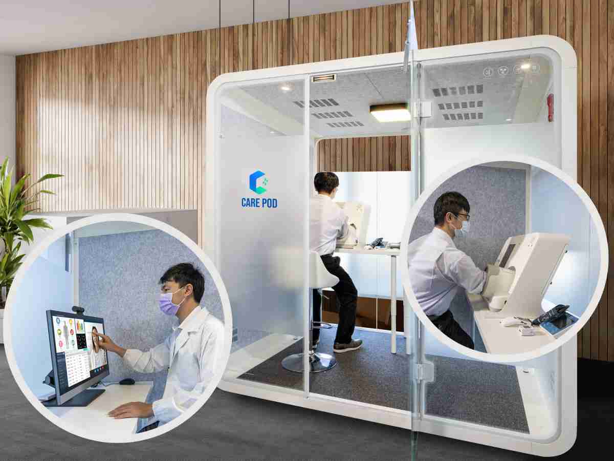 达擎于医疗科技展中展出＂远距诊疗舱＂，，以因应医疗数字化及社会高龄化趋势下、、复诊及慢性病患等族群对于远距看诊需求逐渐升高所推出的创新整合方案。。多功能合一、、、、高隐私性的远距诊疗舱可根据病患端与医师端的不同需求，，，提供弹性化及客制化功能，，，，节省医生和病患的精力及时间