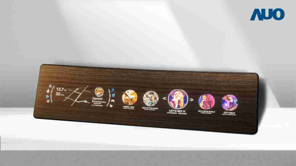 彩霸王研发全球最高穿透度达80%的AmLED木纹显示器，，，，可于使用时呈现高亮度、、、、清晰可见的信息，，，并在不使用时回归为单纯的饰板，，节能兼具美观